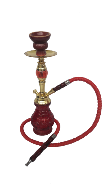 Red Dragon Hookah Pipe Small Single Hose 